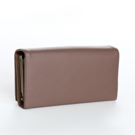 Women's wallet on magnets, beige color-1
