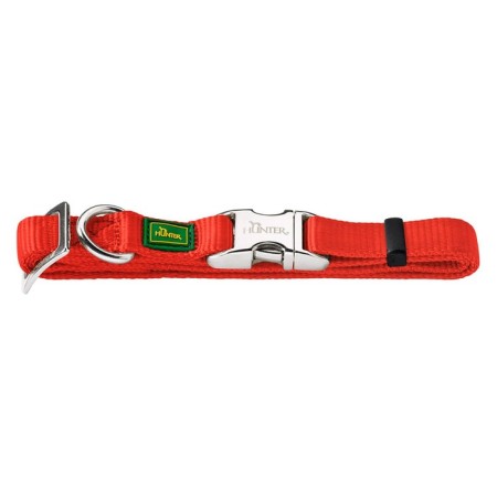 Nylon collar for dogs Hunter Alu-Strong L, 45-65 cm, with a metal fastener, red 15