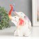 Souvenir Ceramics "Two Elephants with Heart" Rhges mix 16x13x7 cm