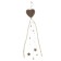 Decorative suspension "Heart", with backlight, 10.5 × 67 cm, gold