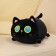 Soft toy "cat", 23 cm, black color