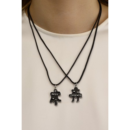 Kulons on the “Uenubles” cord puzzles with a heart, black color, 45 cm-1