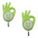 Self -adhesive hooks Axentia 2 pcs, 6.5x7x1.5 cm, color mix