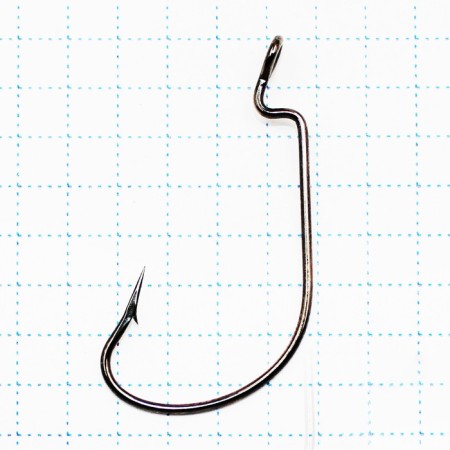 The hook KOI Offseet Worm, size 20 int, BN color, offset 10 pcs.
