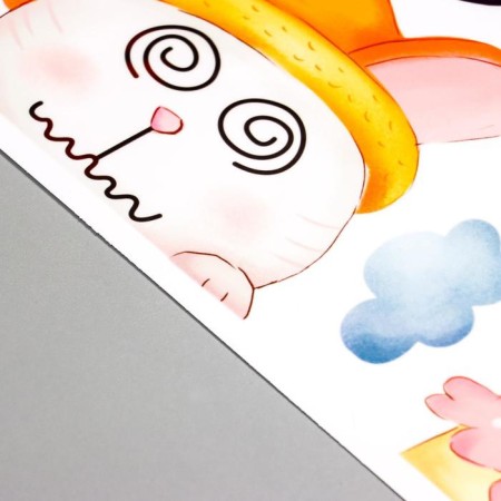 Sticker Plastic Interior color "Funny animals" 30x90 cm-2