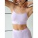 Female top on thin adjustable straps Mirey, size 50, lilac color