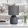 Rivoli Nadine 1he14 table lamp, 40 watts Gray ceramics with lampshade