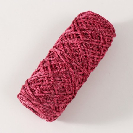 Knitting cord 35% cotton, 65% polypropylene 3 mm 85m/160 ± 10 g (cherry/bright pink)-1