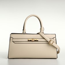 Women's bag with lightning, textura, average size, milk color