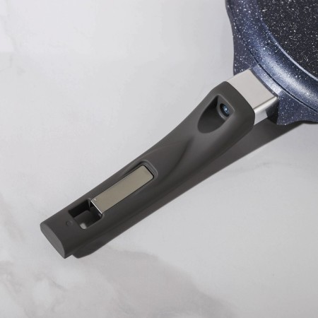 Pancake pan “granite”, d = 22 cm, plastic pen, anti -stick coating, gray color-4