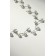 The necklace with pearls "Blooming path" ball No. 4, white color in silver, l = 38 cm