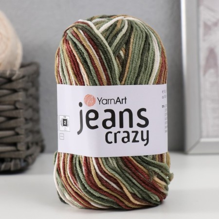 Yarn "Jeans Crazy" 55% cotton, 45% acrylic 160m/50g (7203 print)-4