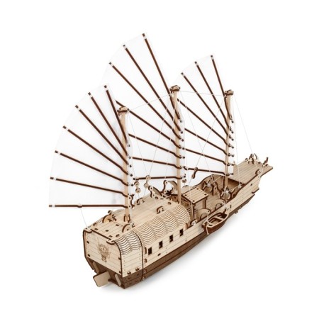 A prefabricated model of wood “Ship with sails. Junk"-18