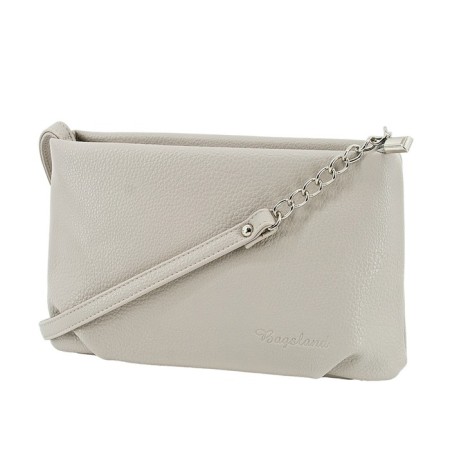 Female bag, artificial leather, beige 24x6x15 cm