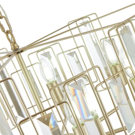 Suspended EVOLUCE lamp. Sle103403-07. Giano. 7x40 watts, E14, 65x65x28 cm, Shampan-8