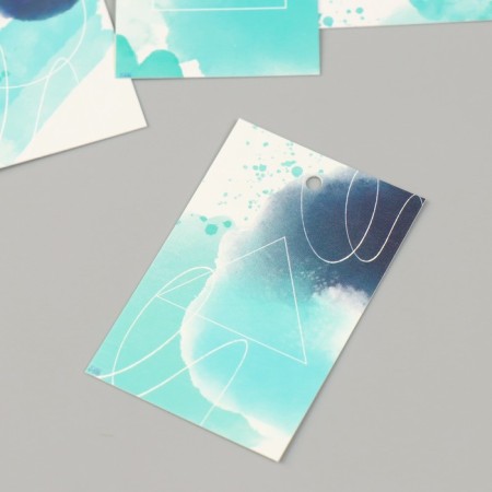 Cardboard Biro "Minimalism. Ocean" set of 10 pcs (5 types) 4x6 cm-2