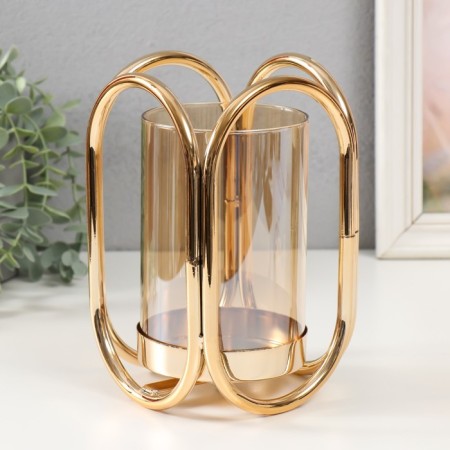 Climber Metal "Octavia" gold d = 9.5 cm 12.3x12.3x20 cm-1