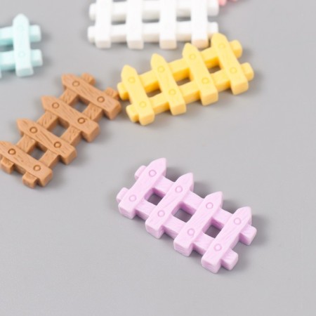Decor for creativity plastic "Fence" set 6 pcs MIX 3.3x1.7 cm-1