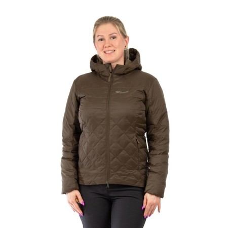 Jacket with a hood female Pride Fossa, nylon, brown, rr 48-50 growth 170-176