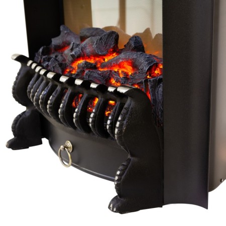 Elektogchag Fobos Lux Black, 20 ", 2000 watts, 2 heating modes, dummy of burned firewood-4