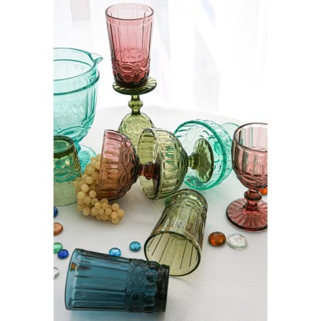 Glass Glass Magistro "La-Channel", 350 ml, 12 × 10.5 cm, pink color-8