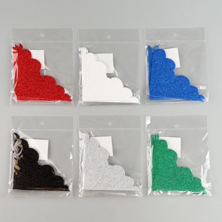 A set of jewelry from EVA "Corner", adhesive, 4 pcs., Mix color-4