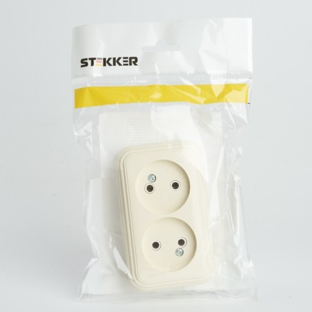 2-seater socket without grounding contact, 250V, 16A, IP20, PST16-30-20 (RA 16-237-BZ), SL 1022741-6
