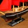 Souvenir small "Vostok" ship, black sides with a white strip, red sails, mix 22 × 5 × 21 cm