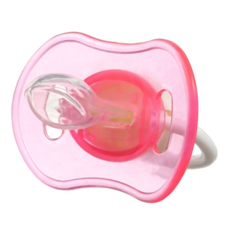 Nipple - orthodontic dummy with container, +3 months, pink color-7