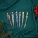 Jewelry "Cosmin icicle" (set 6 pcs) 11.5x1 cm, transparent mix