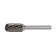 Bordra tundra Type C is cylindrical with rounding, 12 x 25 mm, shank 6 mm