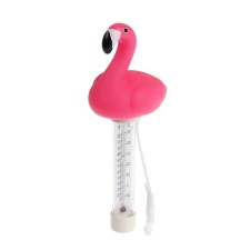 The thermometer is floating, for the pool, flamingos,