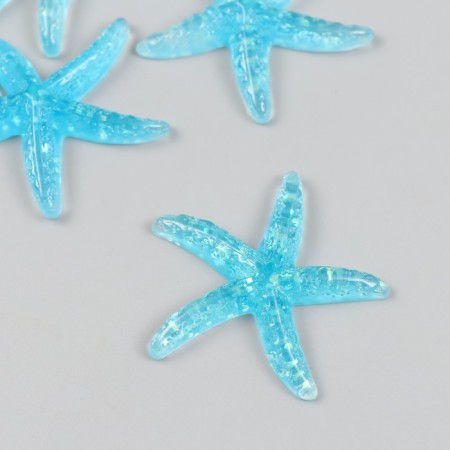 Decor for creativity Plastic "Blue Sea Star" mica 4x4 cm