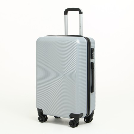 Middle suitcase 24 "On a zipper, code lock, 4 wheels, color gray color