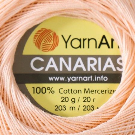 The yarn "Canarias" is 100% Merceris. cotton 203m/20g (5303 bl. Persik)-3