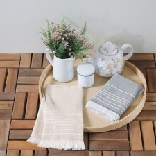Set of kitchen towels, size 40x60 cm, color gray beige 2 pcs