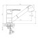 Decoroom DR70023 kitchen mixer, single -leaf, spout length 204 mm, chrome
