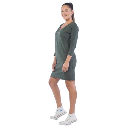 Women's dress, size 44, khaki color-2