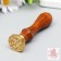 Printing for wax with a wooden handle "Best Wishes" 9x2.5x2.5 cm