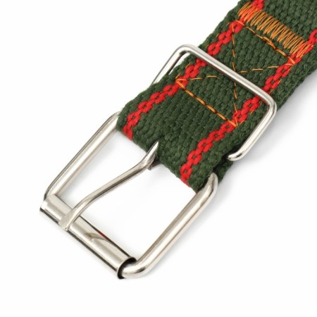 Collar of tarpaulin dimensionless single -layer, 68 x 3 cm, khaki/red-4