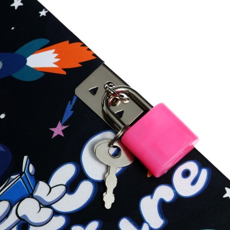 Notebook Gift A6, 45 sheets, on the castle, on the crest, line, "Cosmos", mix-4