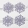A set for the decor of the dining rooms "Snowflake", 4 pcs, gray 7x8 cm 100% p/e, felt
