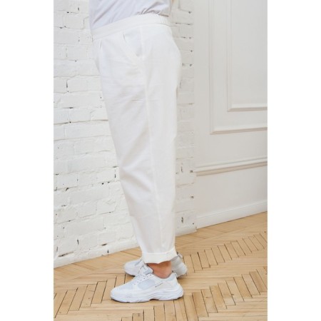 Female trousers, size 66, white color-4