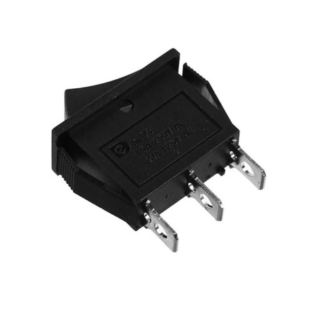 Button - switch, three -position, 250 watts, 15 a, 3 s, black with neutral-1