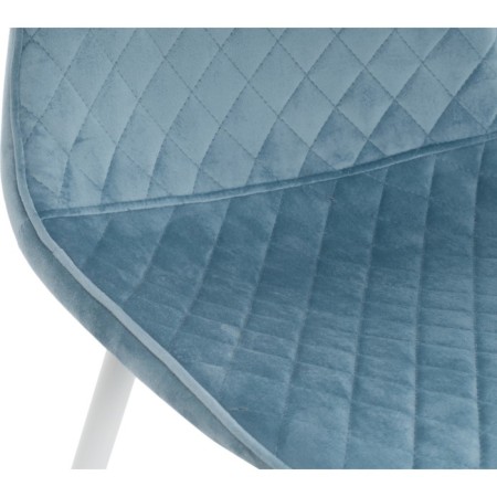 Capri Metal/velor, white/blue 44x52x86 cm stool-6