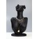 Bust for jewelry 18 × 8 × 32, hole in the ear, black color
