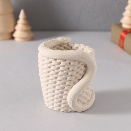 Interior item "Snake Basket" 7*7*4 cm white-3