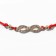 Bracelet "New Year" Bengal fire, infinity, red color with gold, 7cm