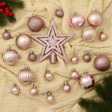 Set of jewelry plastic 22 pcs "Star evening" pink