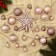 Set of jewelry plastic 22 pcs "Star evening" pink